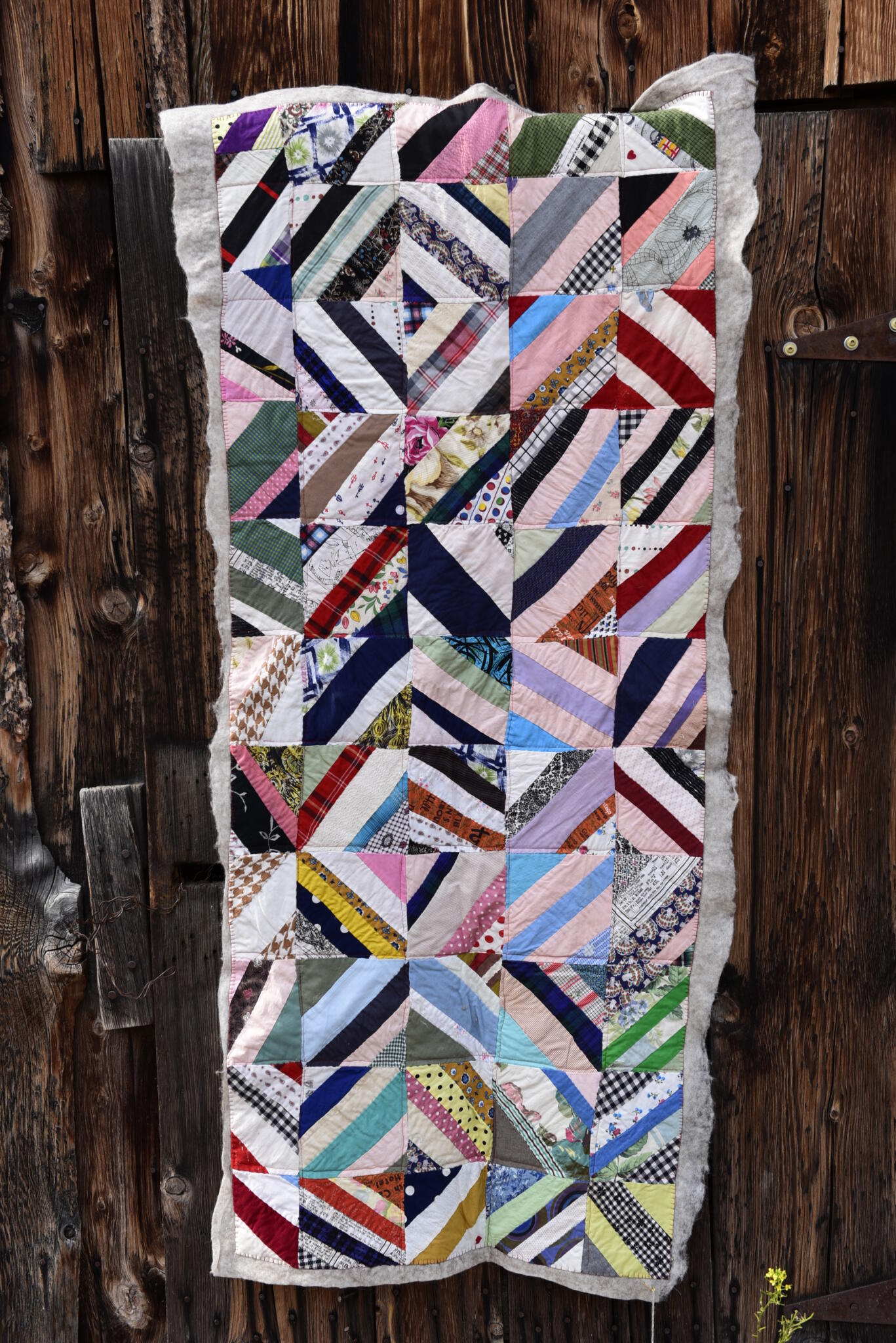 Vintage Quilt on Felted Bison