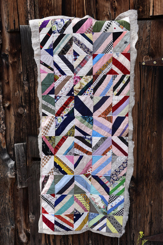 Vintage Quilt on Felted Bison