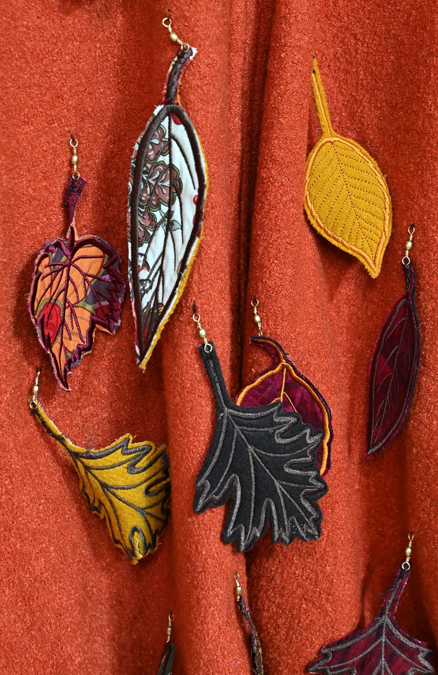 Fall Leaves with Bison Trimmed Wool Cape SOLD