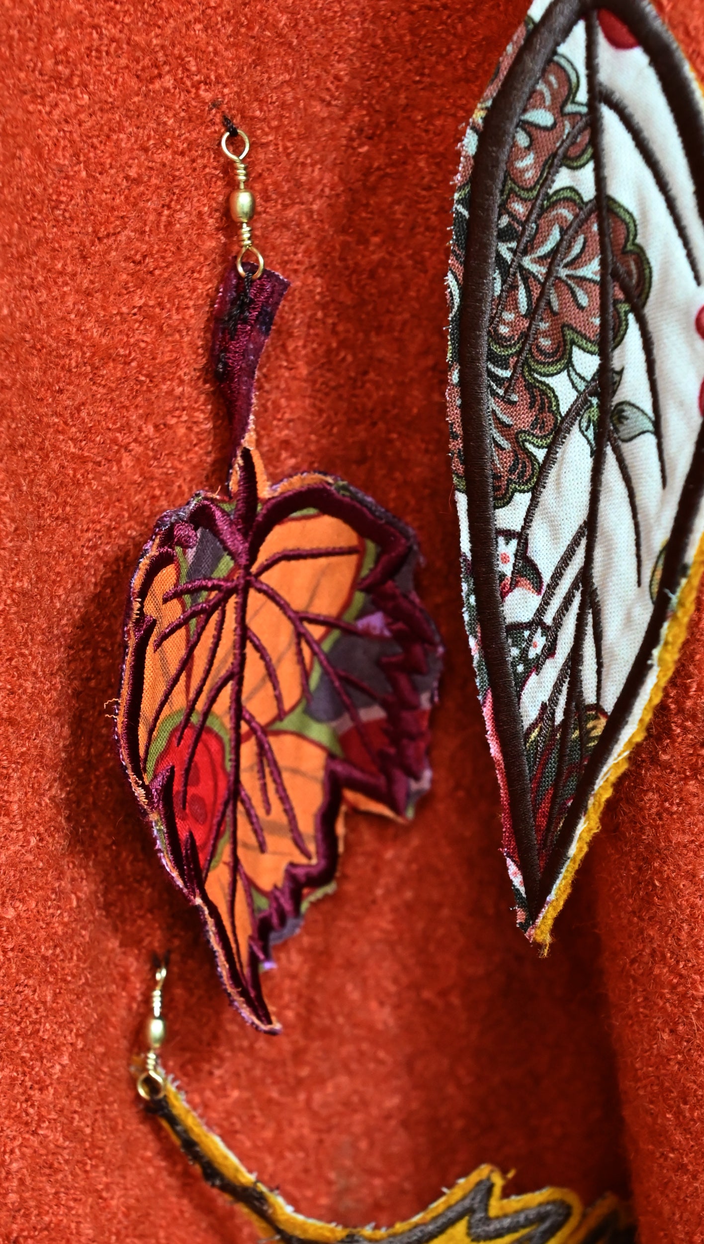 Fall Leaves with Bison Trimmed Wool Cape SOLD