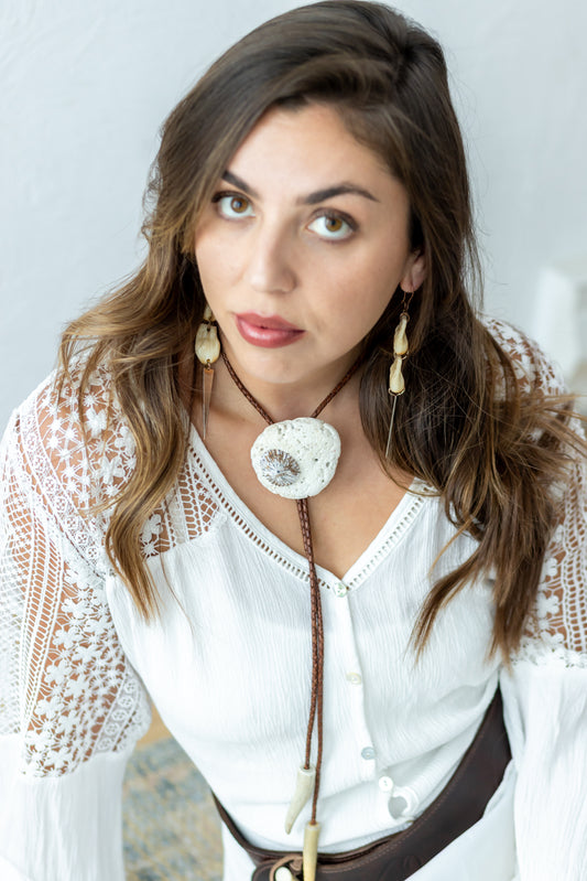 Kona Barnacle Deer Tine Bolo