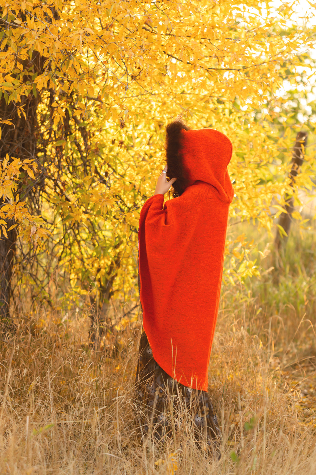 Pumpkin Spice Bison Trimmed Cape