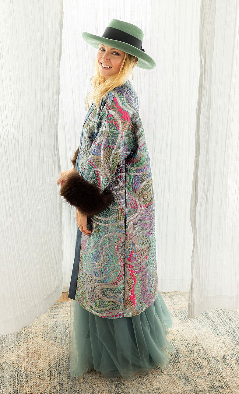 Skye Brocade with Bison Trim