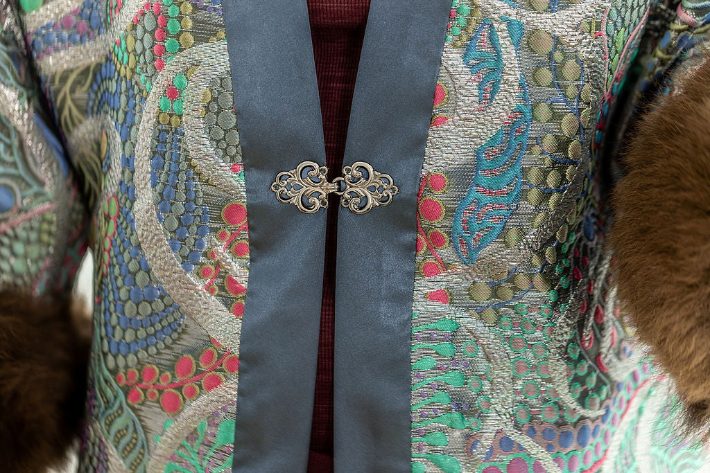 Skye Brocade with Bison Trim