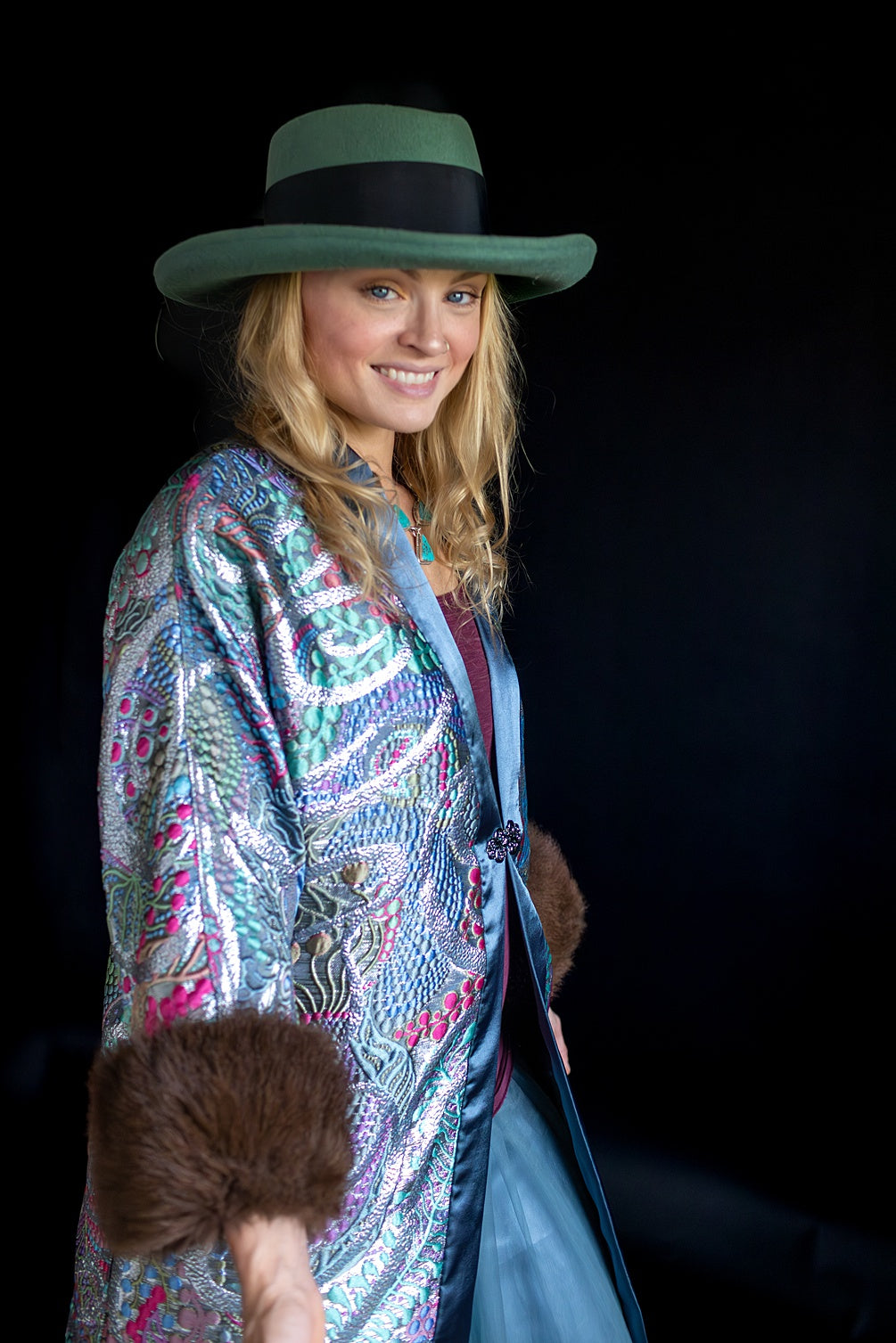 Skye Brocade with Bison Trim