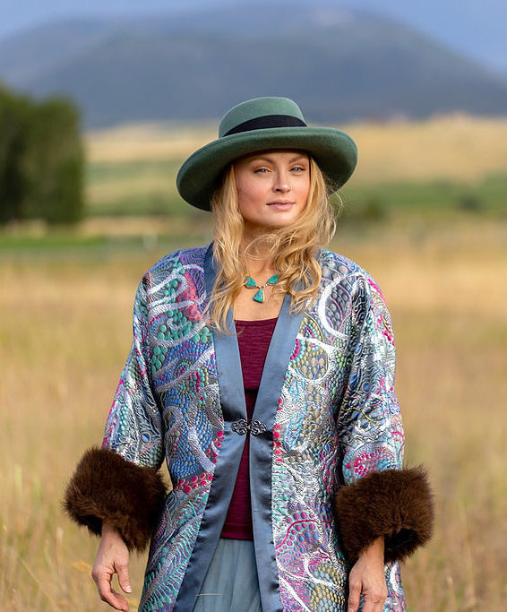 Skye Brocade with Bison Trim