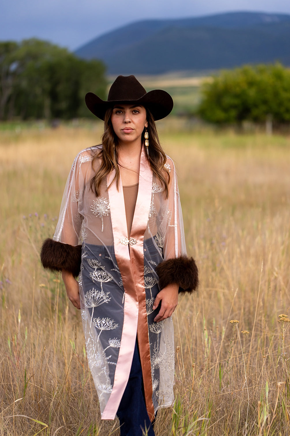 Dandy Lion Bison Trimmed Duster