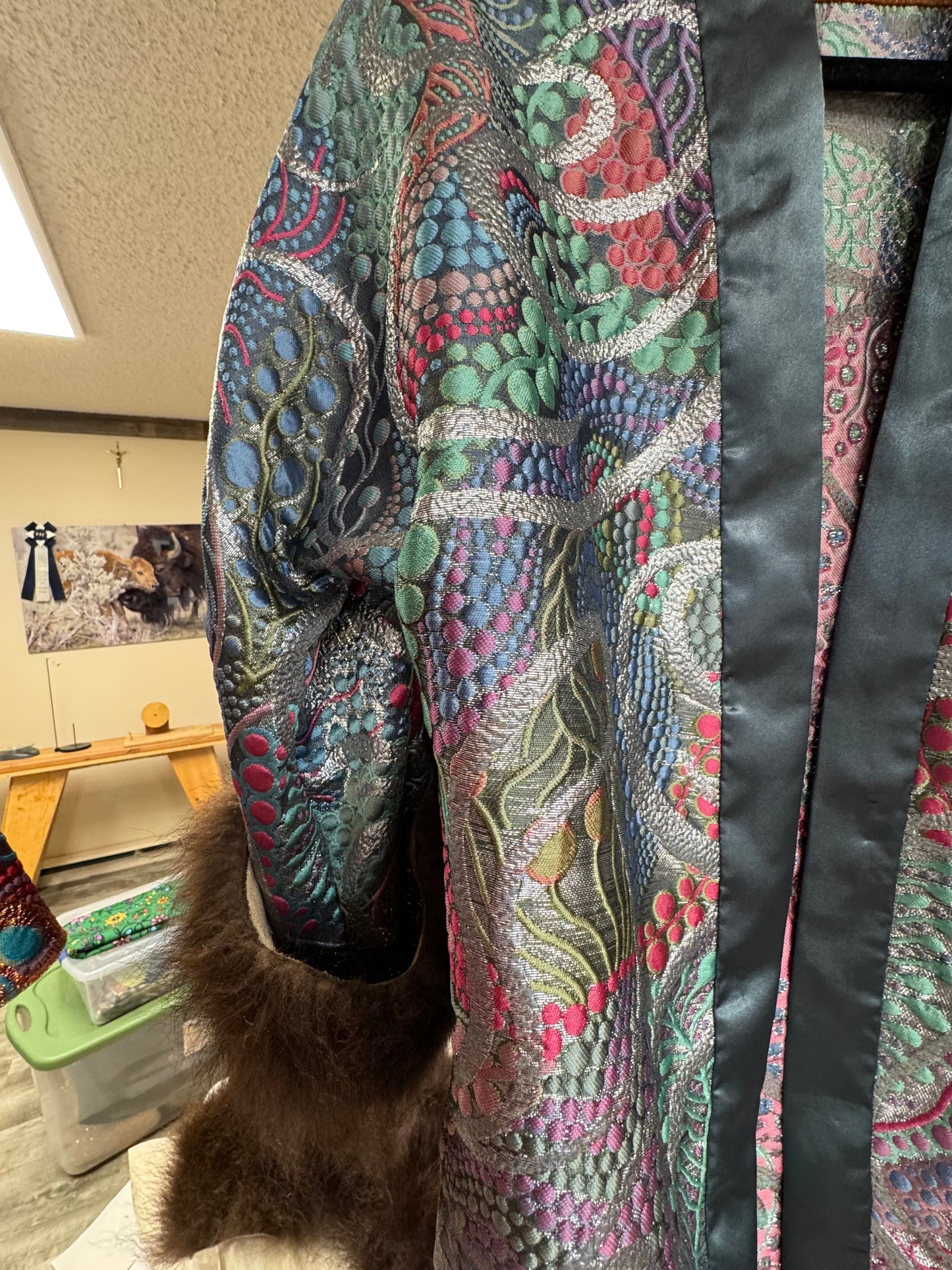 Skye Brocade with Bison Trim