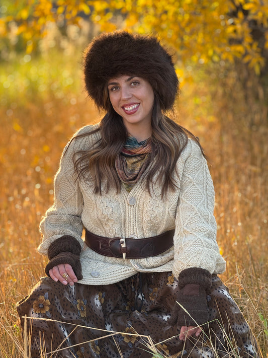 Bison Trimmed Collar/Headband