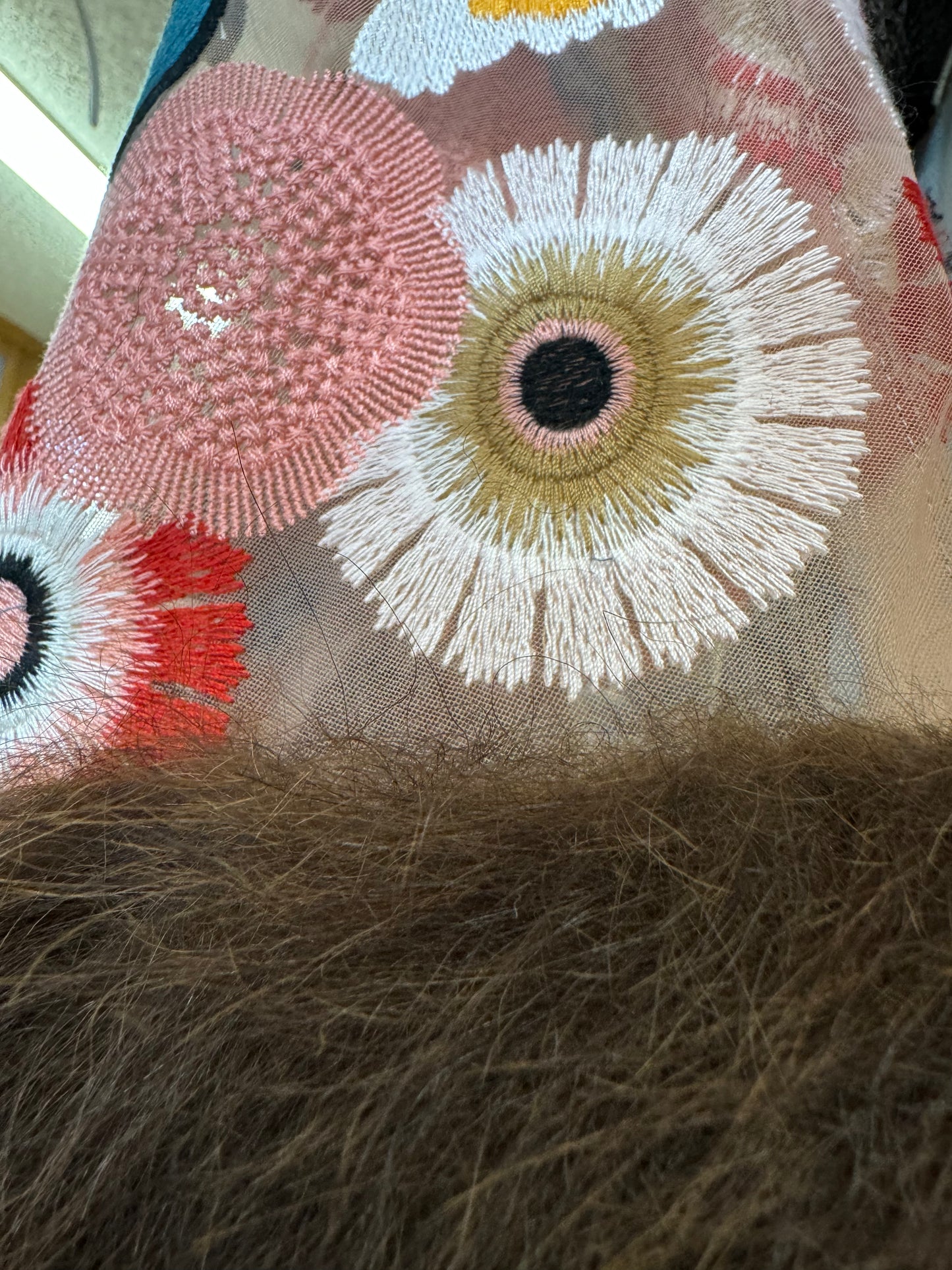 Chrysanthemums from Heaven Bison Trimmed Duster