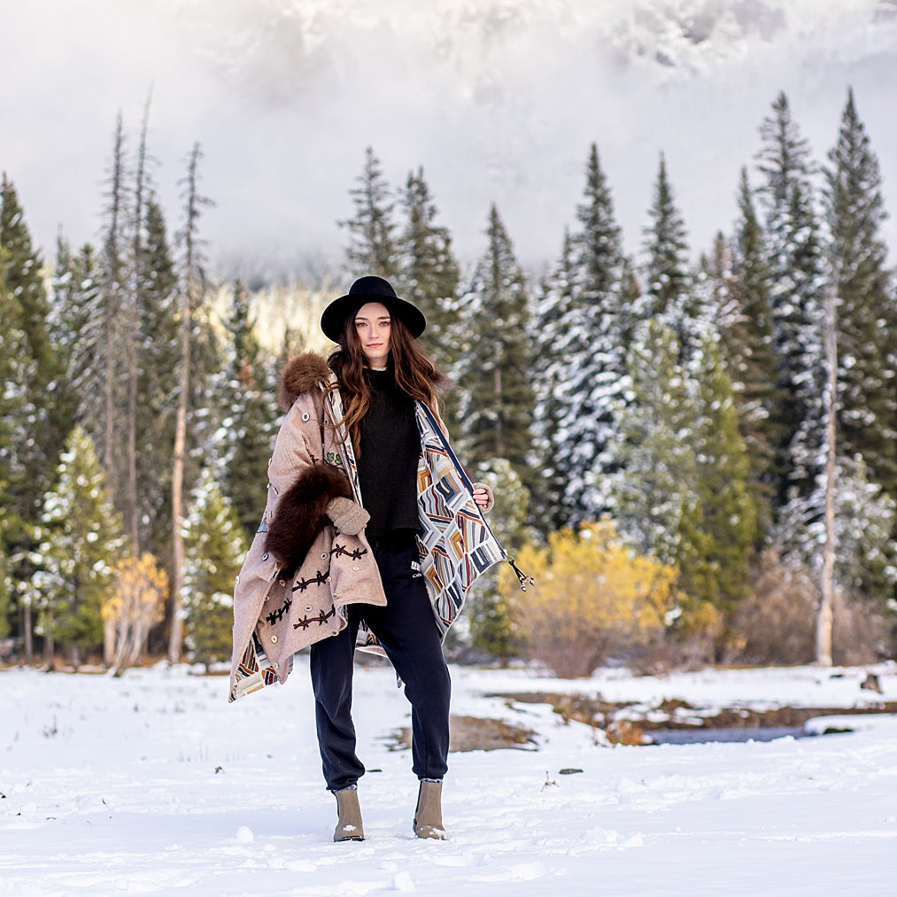 Robins, Skull, Barbed Wire and Bison Trimmed Cape