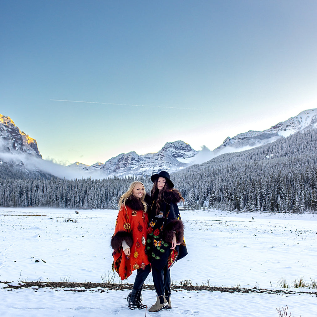 Montana Monarch Butterfly Bison Trimmed Cape