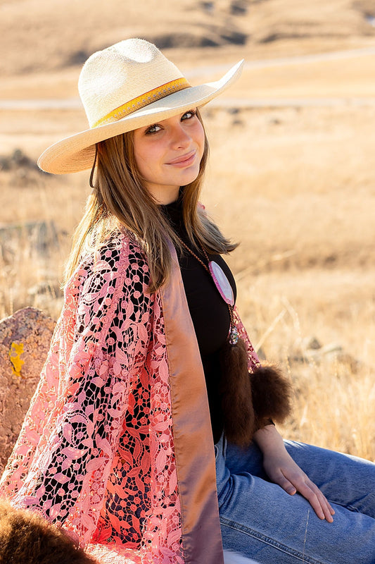 Montana Rose Bison Trimmed Duster