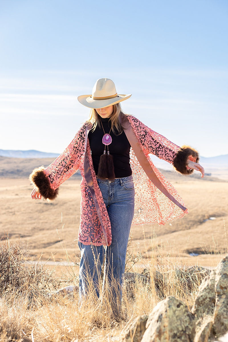Montana Rose Bison Trimmed Duster