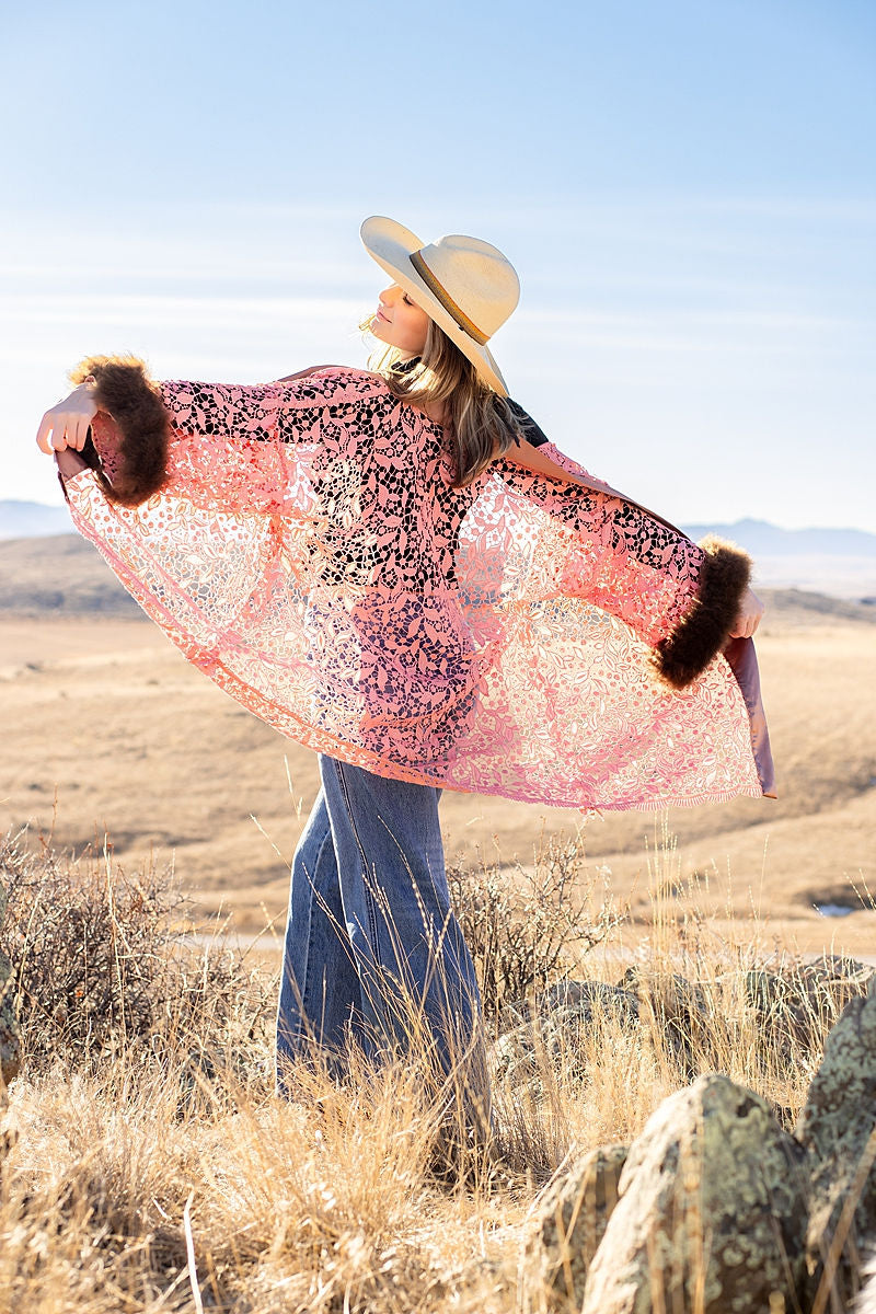 Montana Rose Bison Trimmed Duster