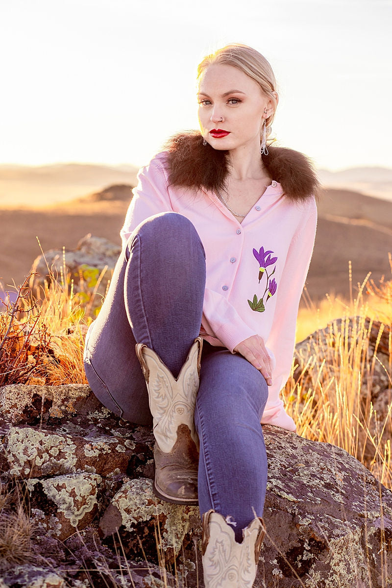 Shooting Star Bison Trimmed Sweater