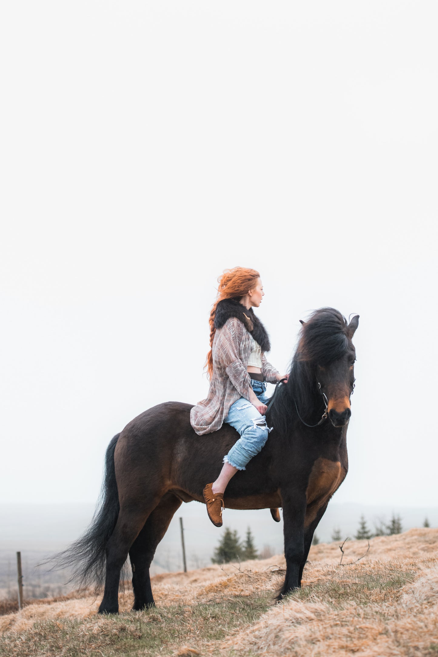 Run with the Wind Duster Bison Trimmed Duster