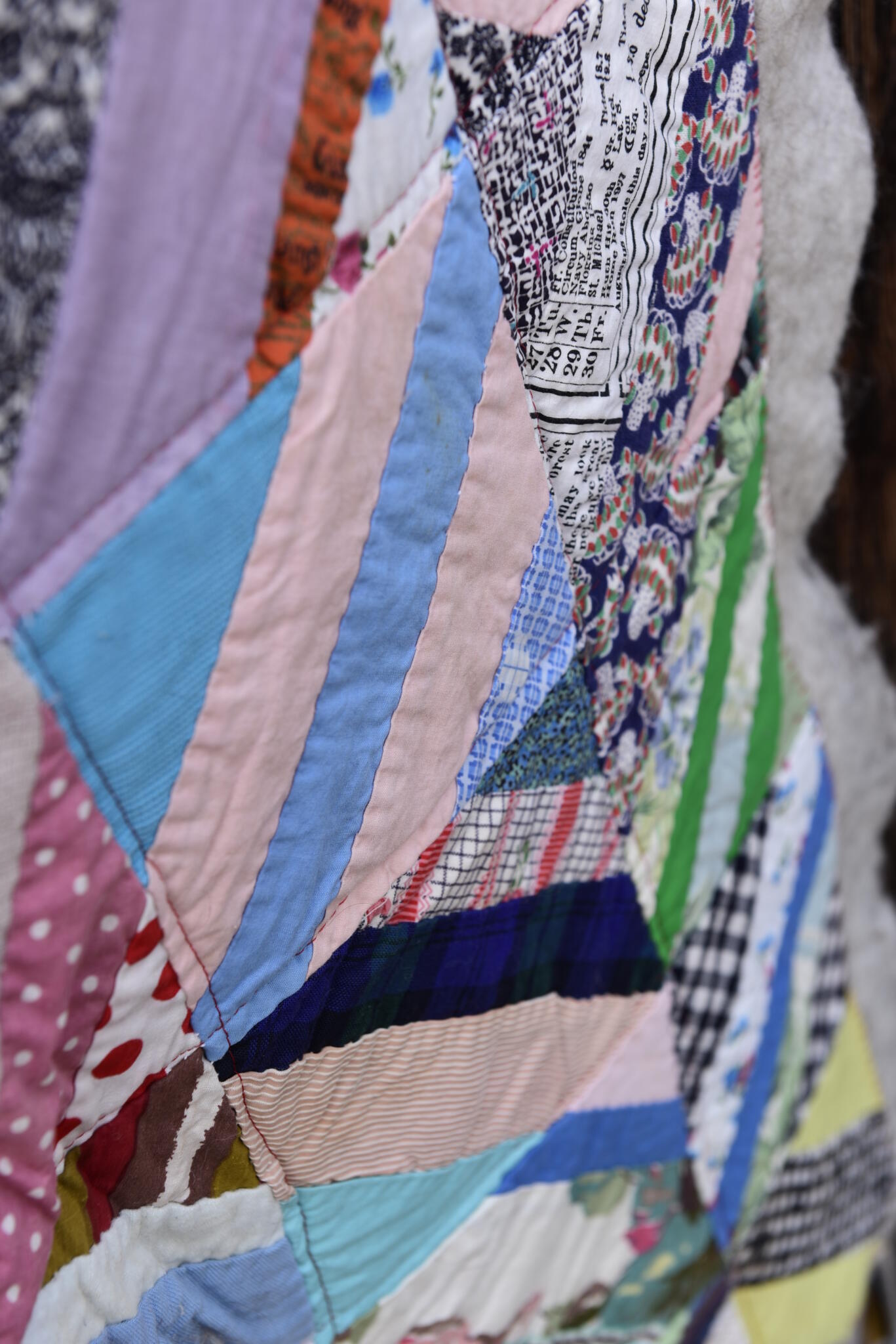 Vintage Quilt on Felted Bison