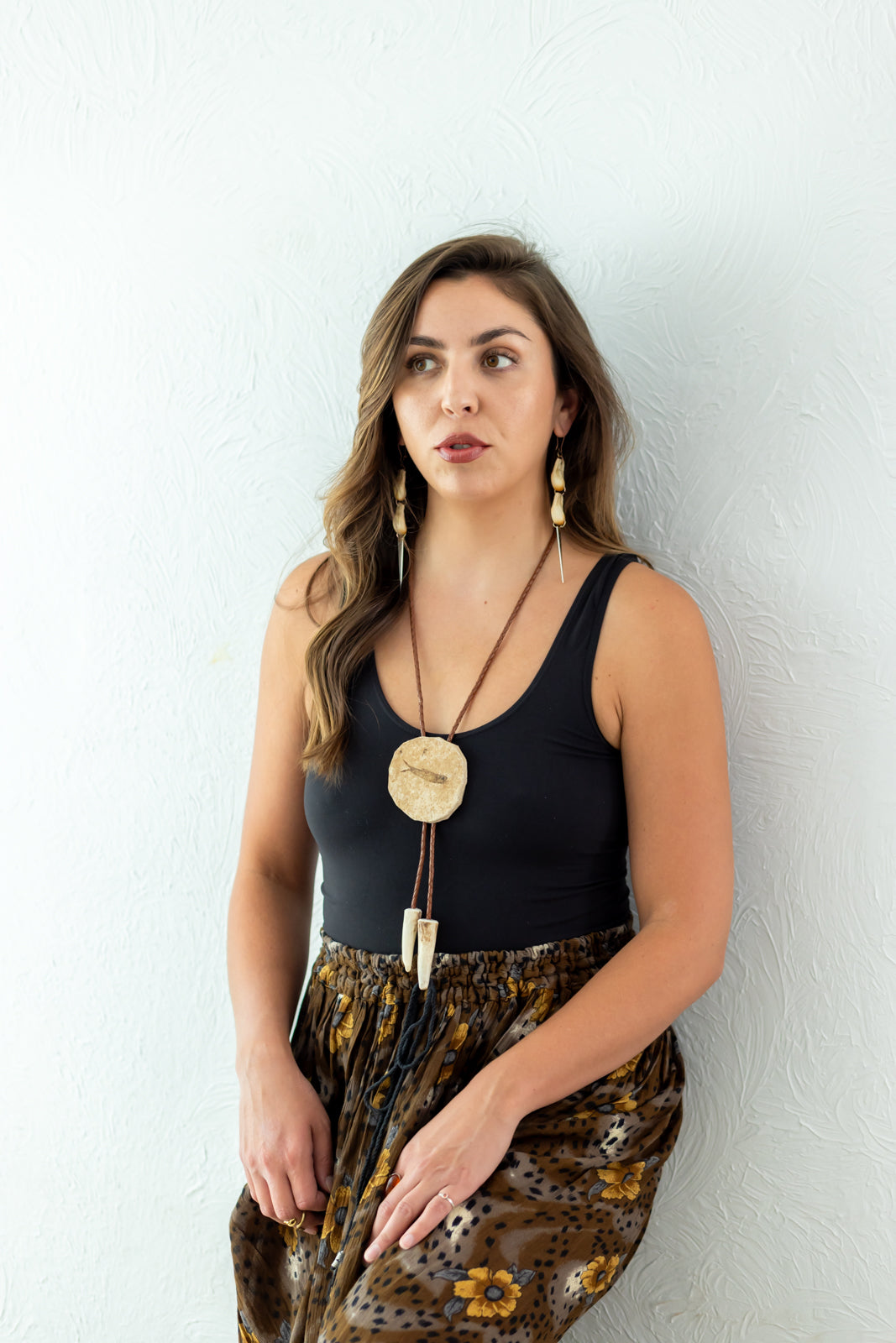 Forever-Fish Fossil Deer-Tine Bolo