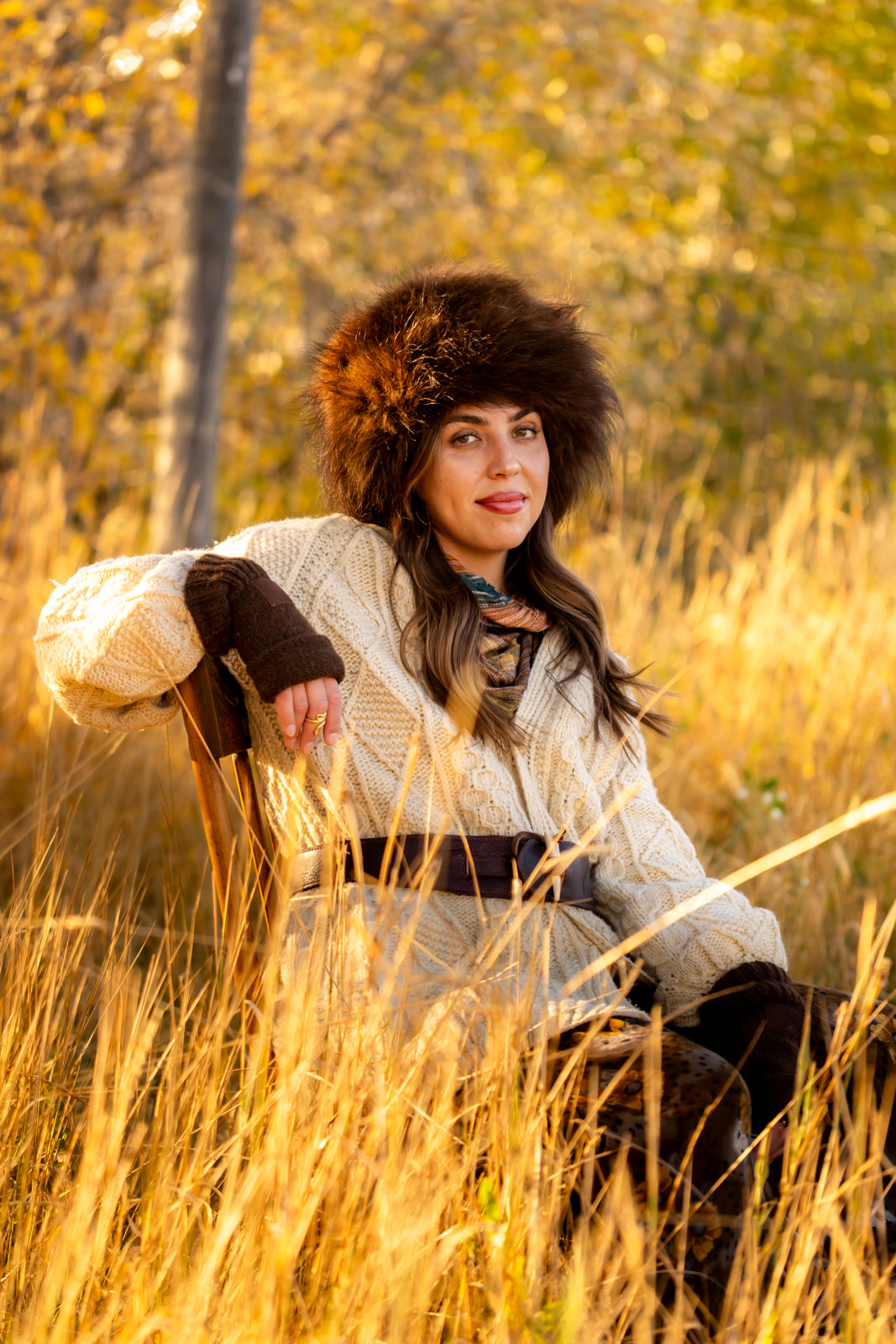 Bison Trimmed Collar/Headband