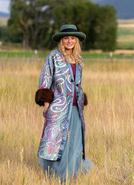 Skye Brocade with Bison Trim