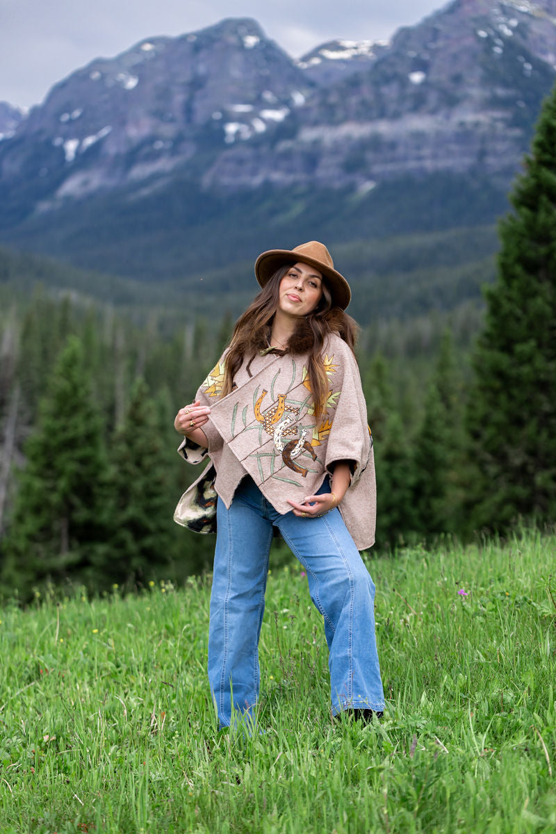 Happy Trails Cowgirl Bison - Trimmed Cape