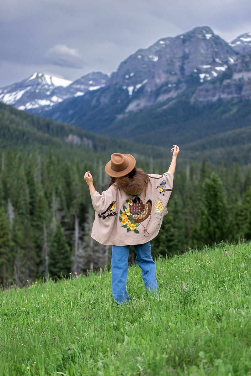 Happy Trails Cowgirl Bison - Trimmed Cape