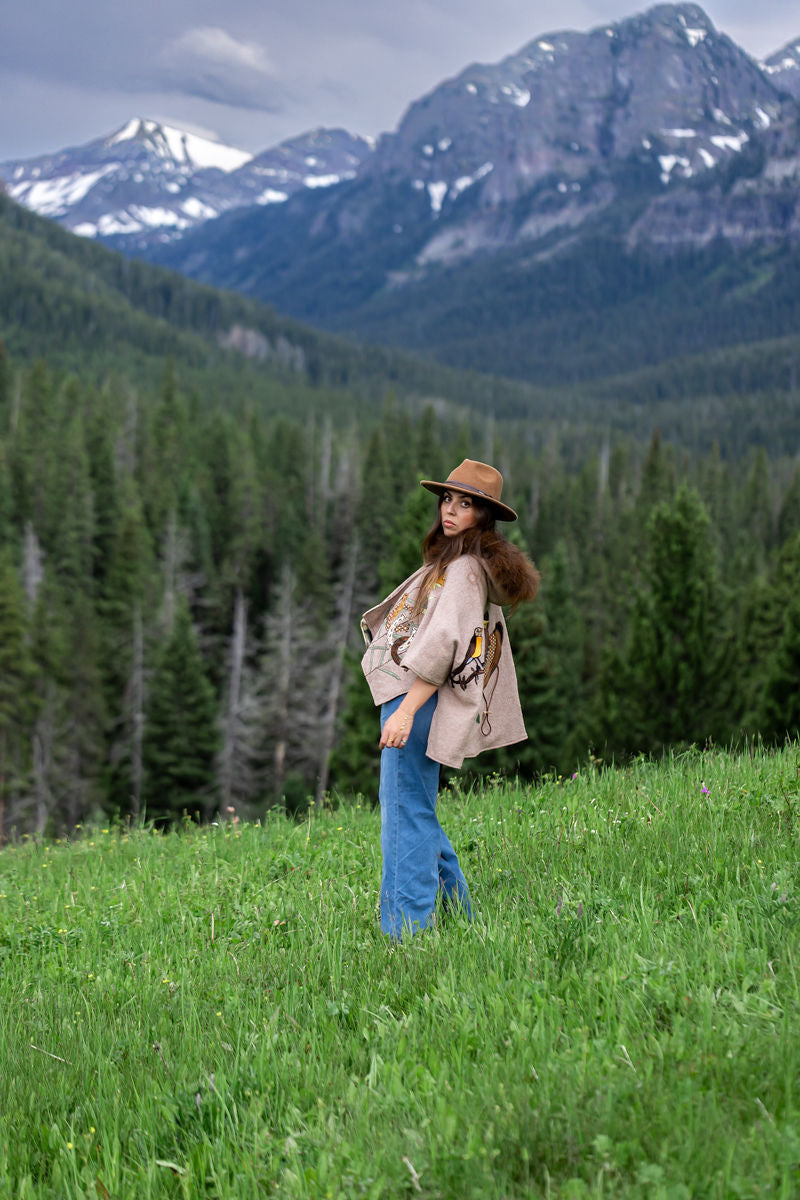 Happy Trails Cowgirl Bison - Trimmed Cape