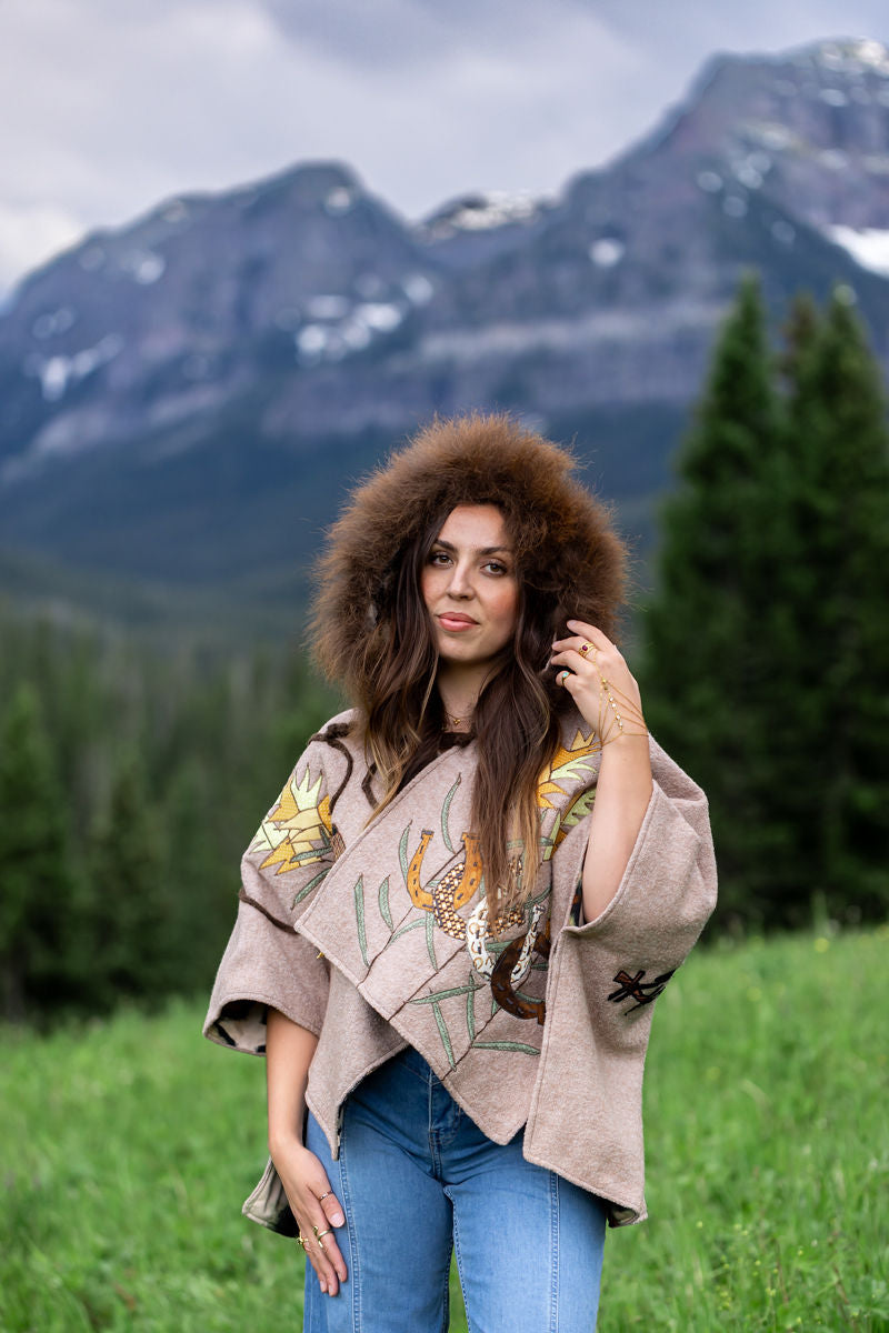 Happy Trails Cowgirl Bison - Trimmed Cape