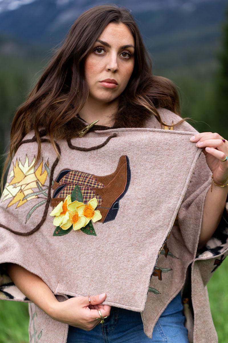 Happy Trails Cowgirl Bison - Trimmed Cape