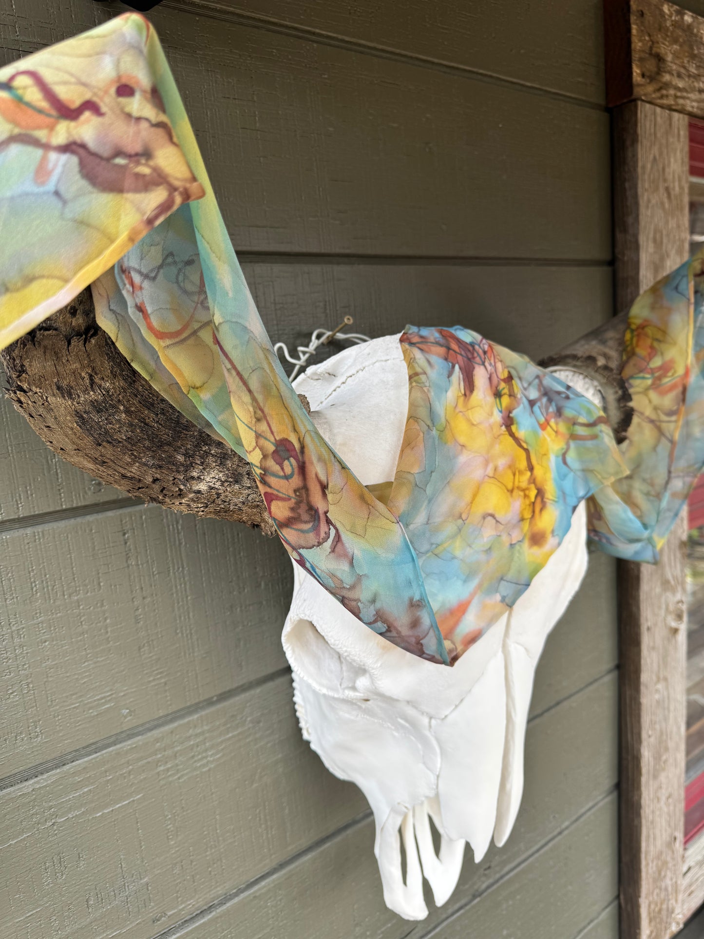 August Afternoon Hand-Painted Silk Scarf