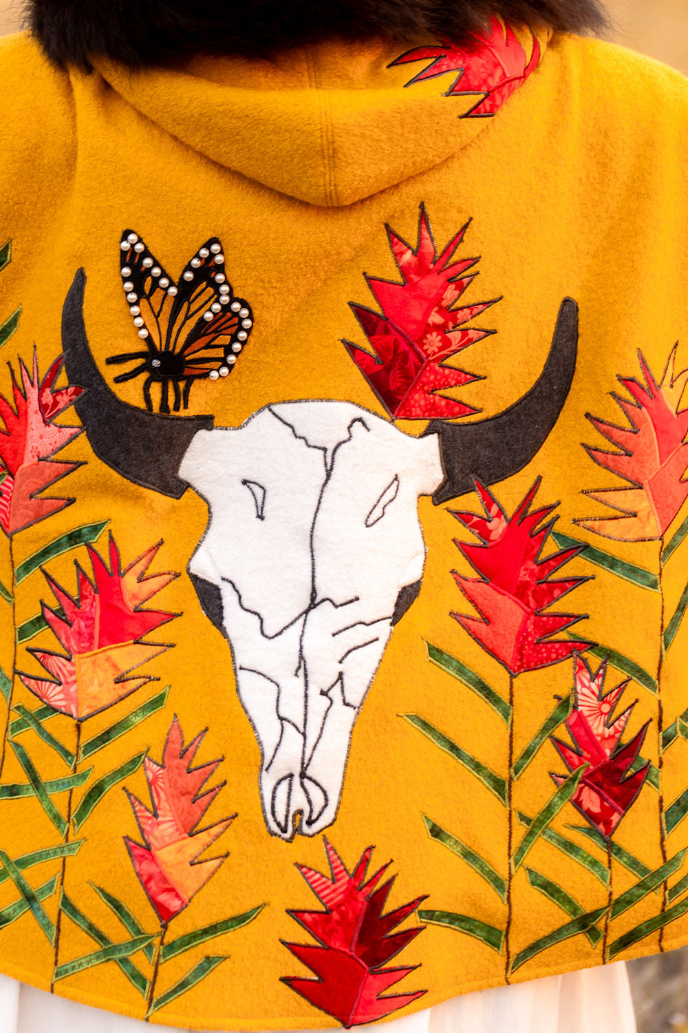 Indian Paintbrush Meadow & Bison Skull