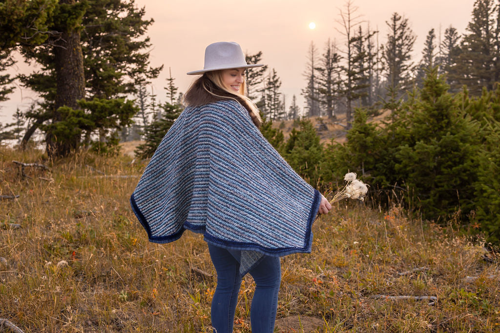Rivers and Rocks Bison Trimmed Shawl