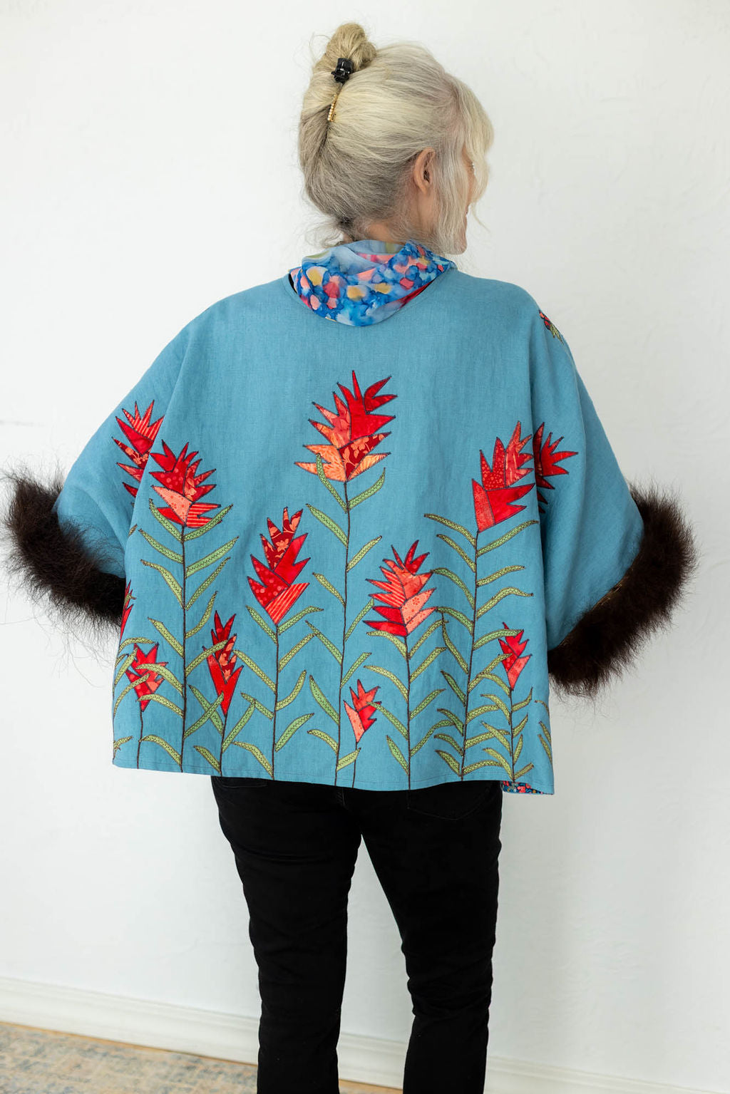 Indian Paintbrush Linen Caplet