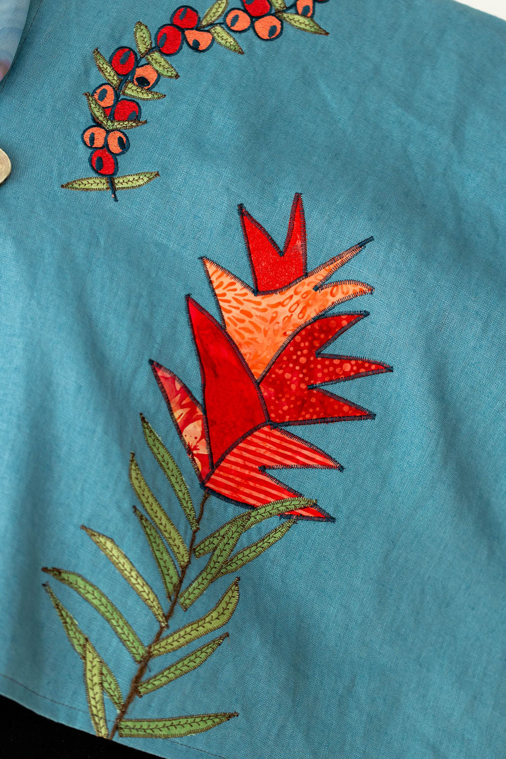 Indian Paintbrush Linen Caplet