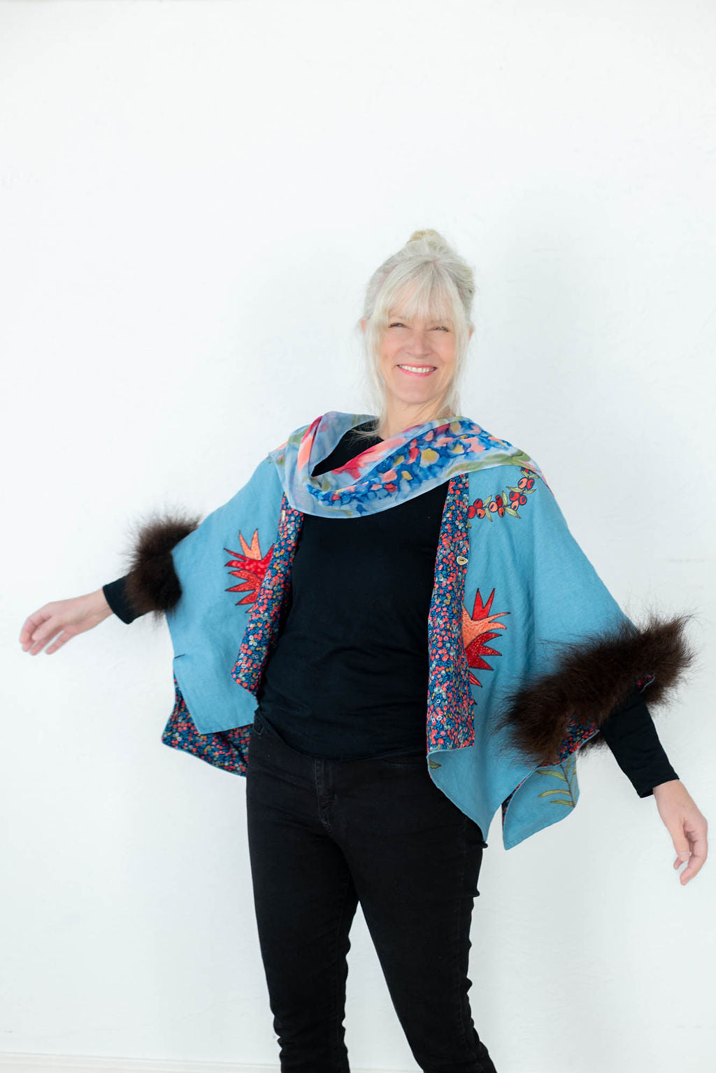 Indian Paintbrush Linen Caplet