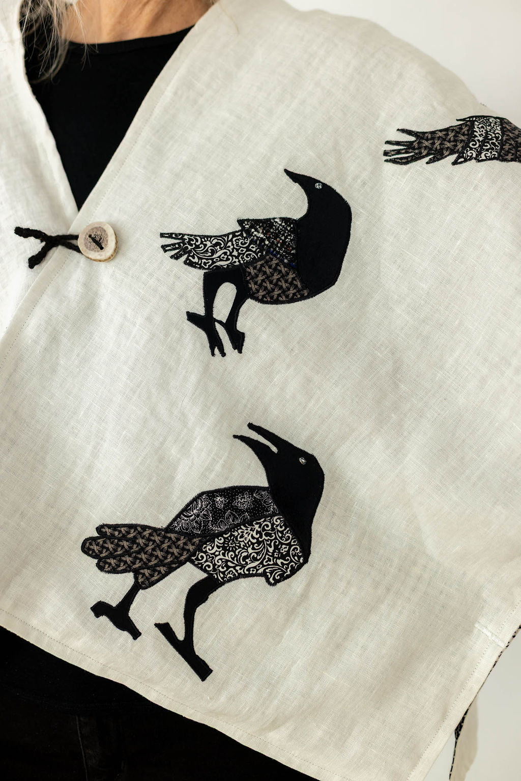 Telling the Crows Bison Trimmed Capelet