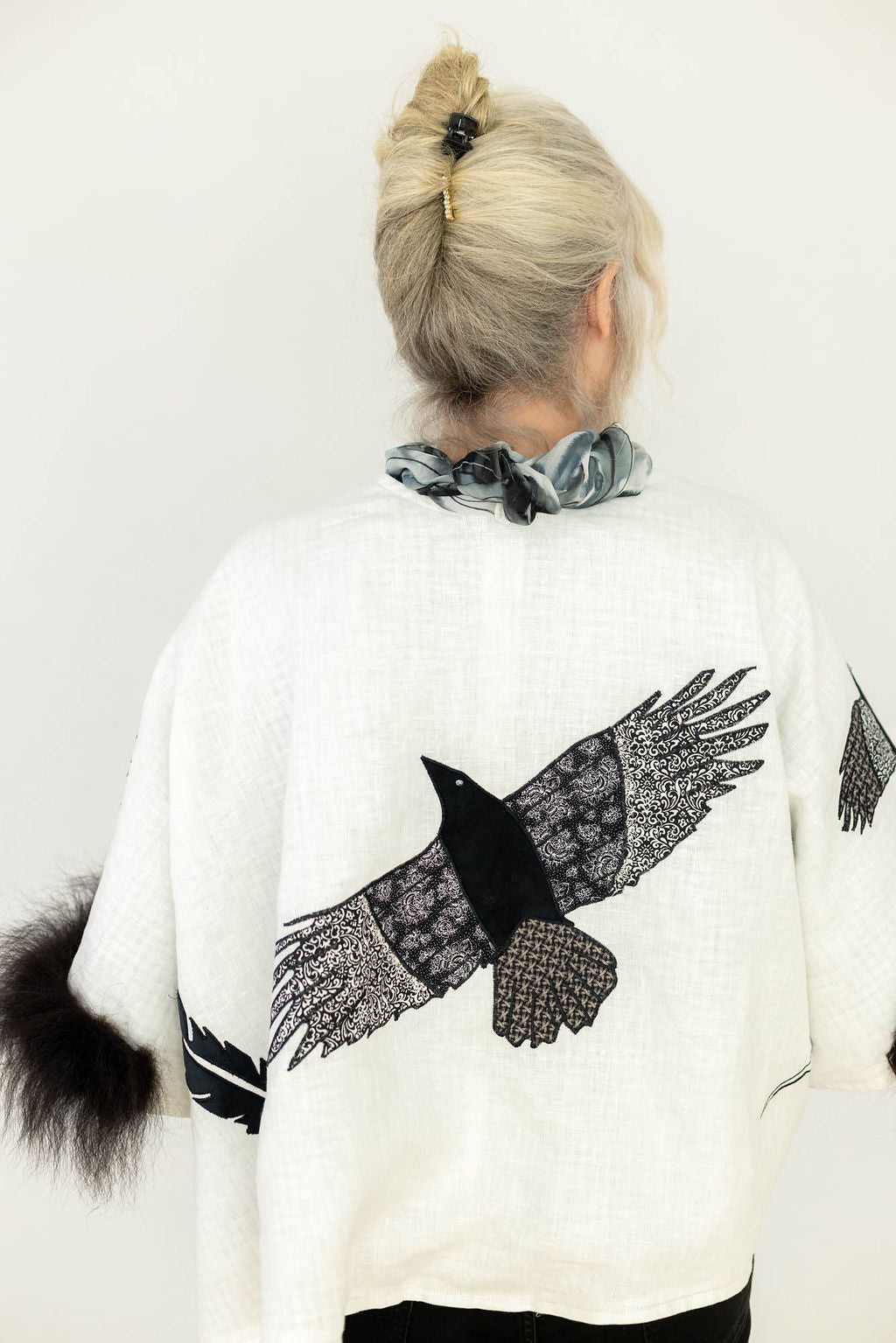 Telling the Crows Bison Trimmed Capelet